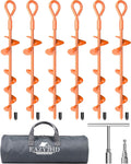 Eazy2hD 6 Pack Tent Stakes 15 in Ground Anchors - Heavy Duty Hold