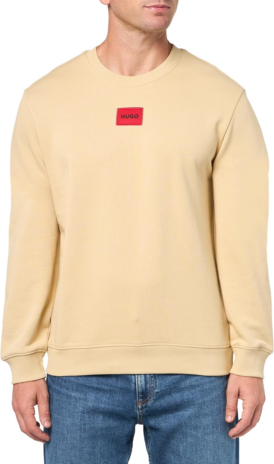 HUGO Men's Regular Fit Square Logo Jersey Sweatshirt Review