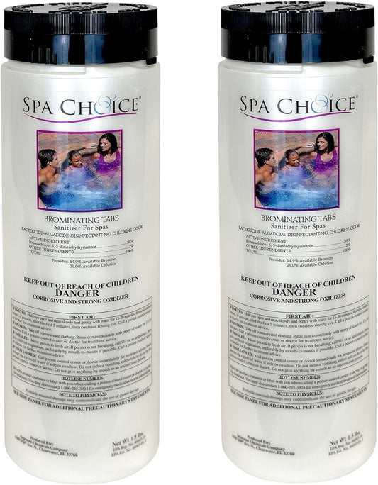 Premium Brominating Tabs for Spa Hot Tub Sanitization 1.5-Pounds