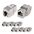 Shielded Cat6A Keystone Jack 12-Pack - 10Gbps Network