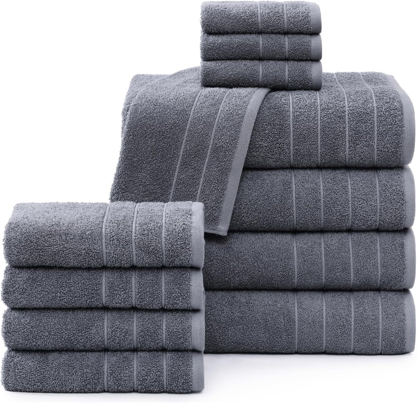 Casa Platino 100% Cotton Luxury Bathroom Towel Set - 12 Pc