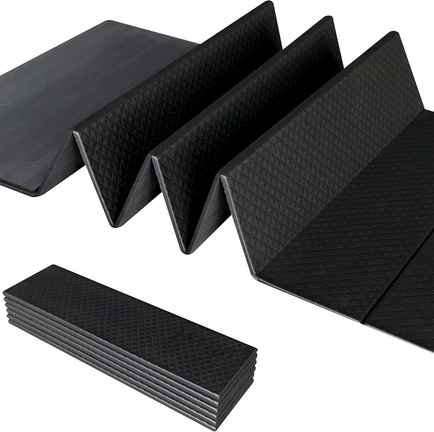 Foldable Yoga Exercise Mat for Home Workouts and Pilates