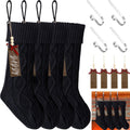 DIY Knitted Christmas Stockings Kit with Metal Holders and Tags