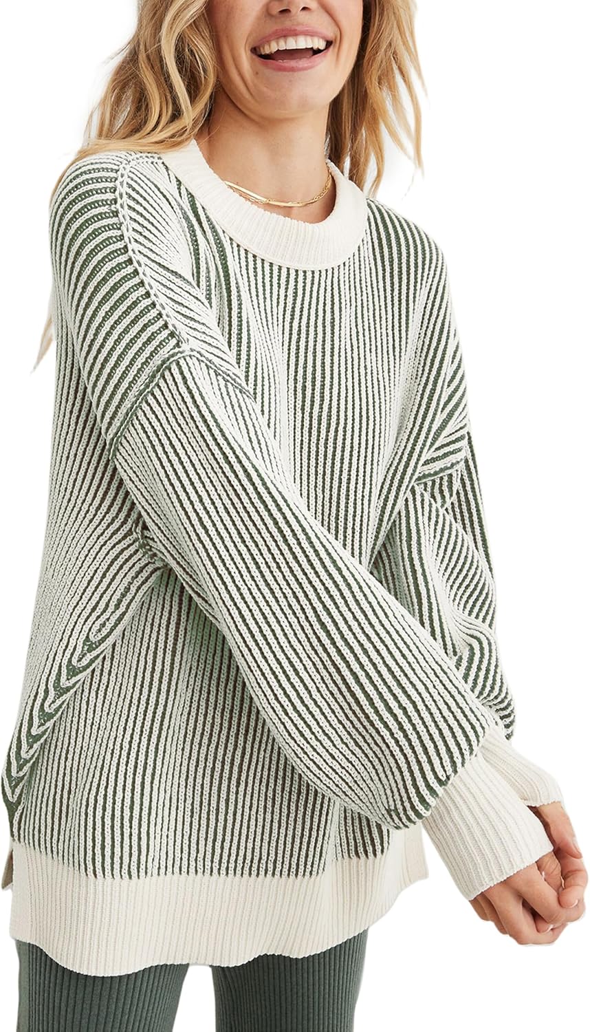Beyond Chenille Sweater for Women - Cozy Color Block Pullover