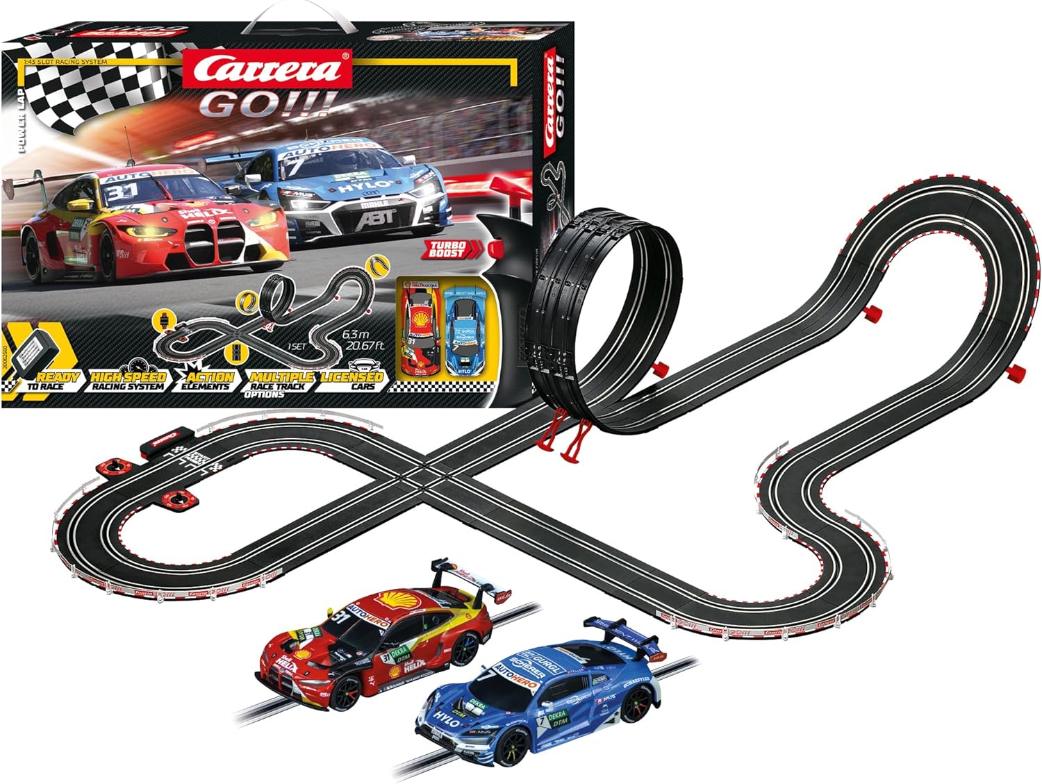 Carrera GO Electric Powered Slot Car Racing Track Set for Kids