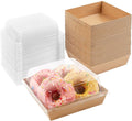 Small Charcuterie Boxes with Clear Lids - 5 in Kraft To-Go Boxes