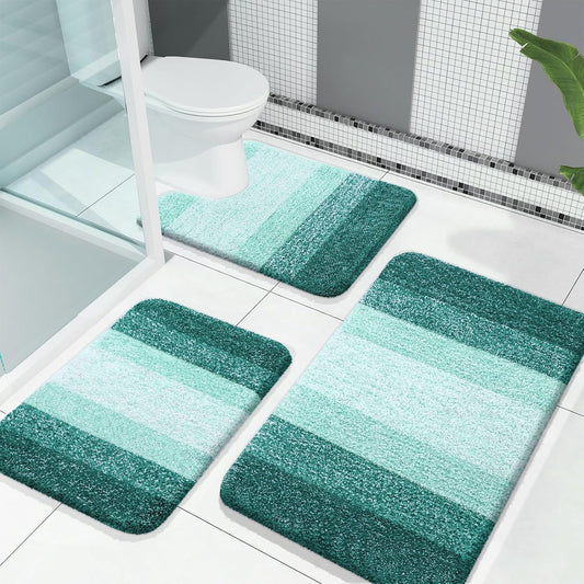 OLANLY Bathroom Rugs Sets 3 Piece for Soft Absorbent Comfort