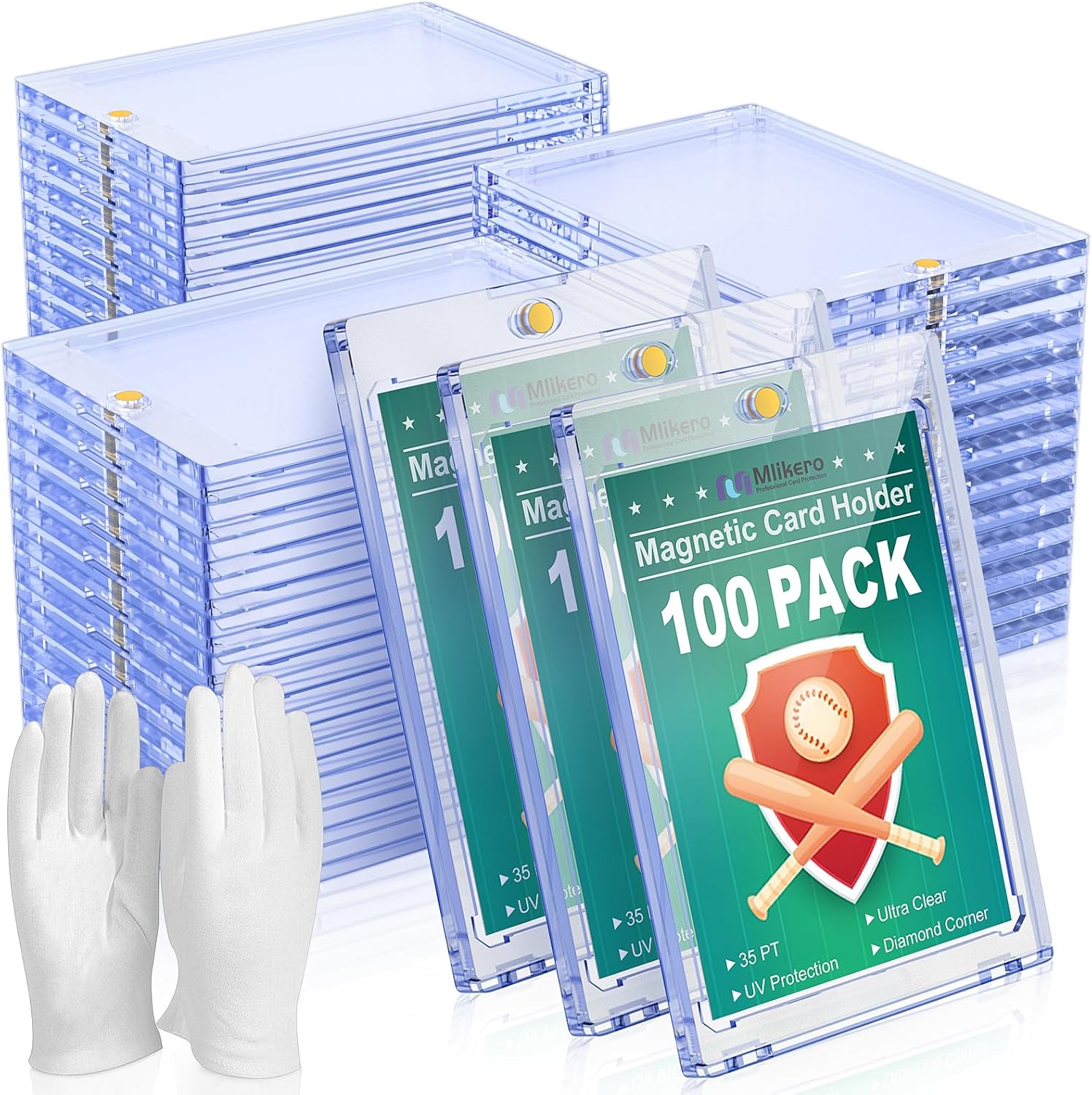 100 ct Magnetic Card Holder for Trading Cards - Ultra Clear Protectors