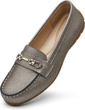 Women's Comfortable Lightweight Leather Loafers - Slip-On