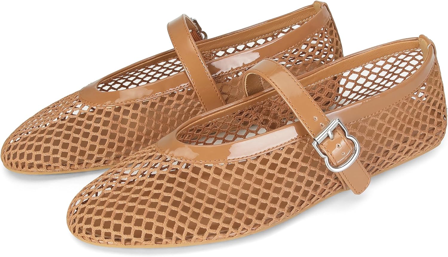 DOEYG Mesh Ballet Flats for Women - Comfy Casual Office Shoes