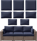 8p Outdoor Cushion Slipcovers for 3-Seat Rattan Sofa - Weather Ready 6