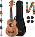 AODSK Concert Ukulele 23 in for Beginner Adults - Complete Kit