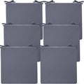 Outdoor Chair Cushions 19 in x 19 in x 3 in - 6 Pack Dark Gray Seat