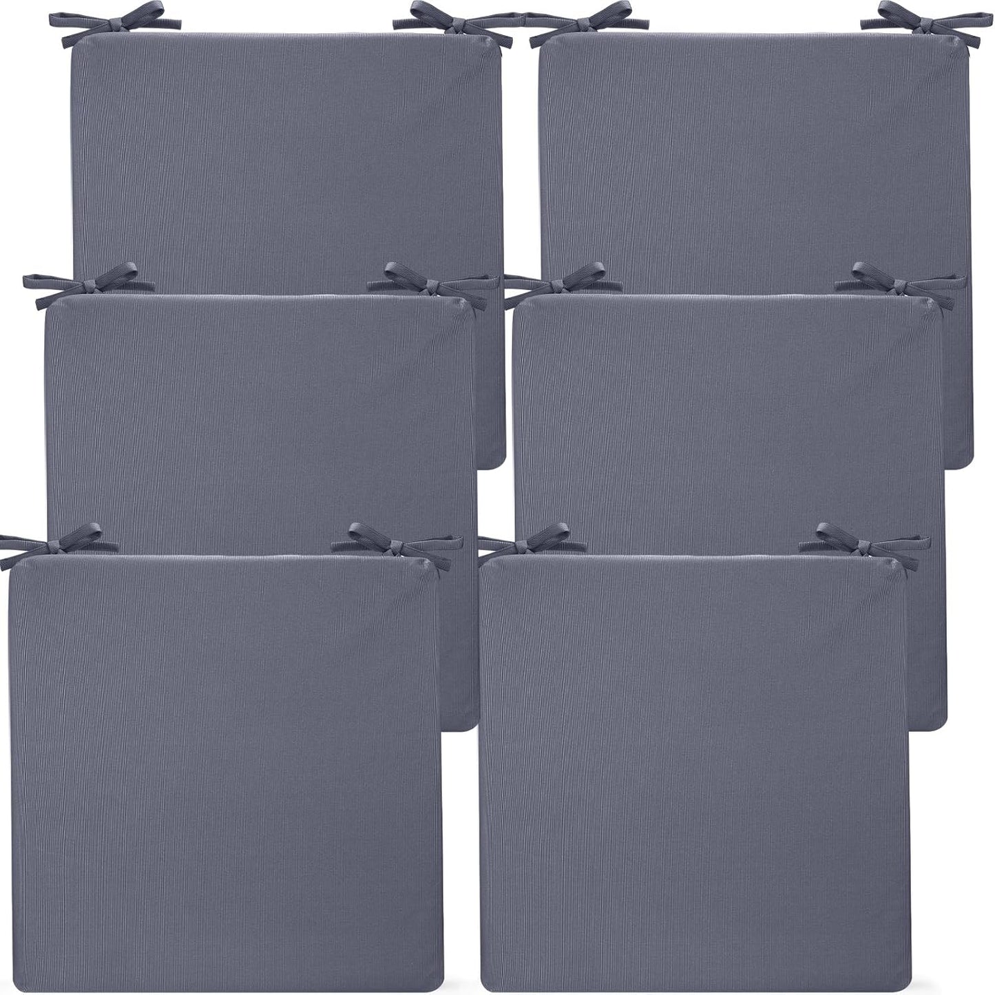 Outdoor Chair Cushions 6 Pack Waterproof Fade Resistant 19in x 19