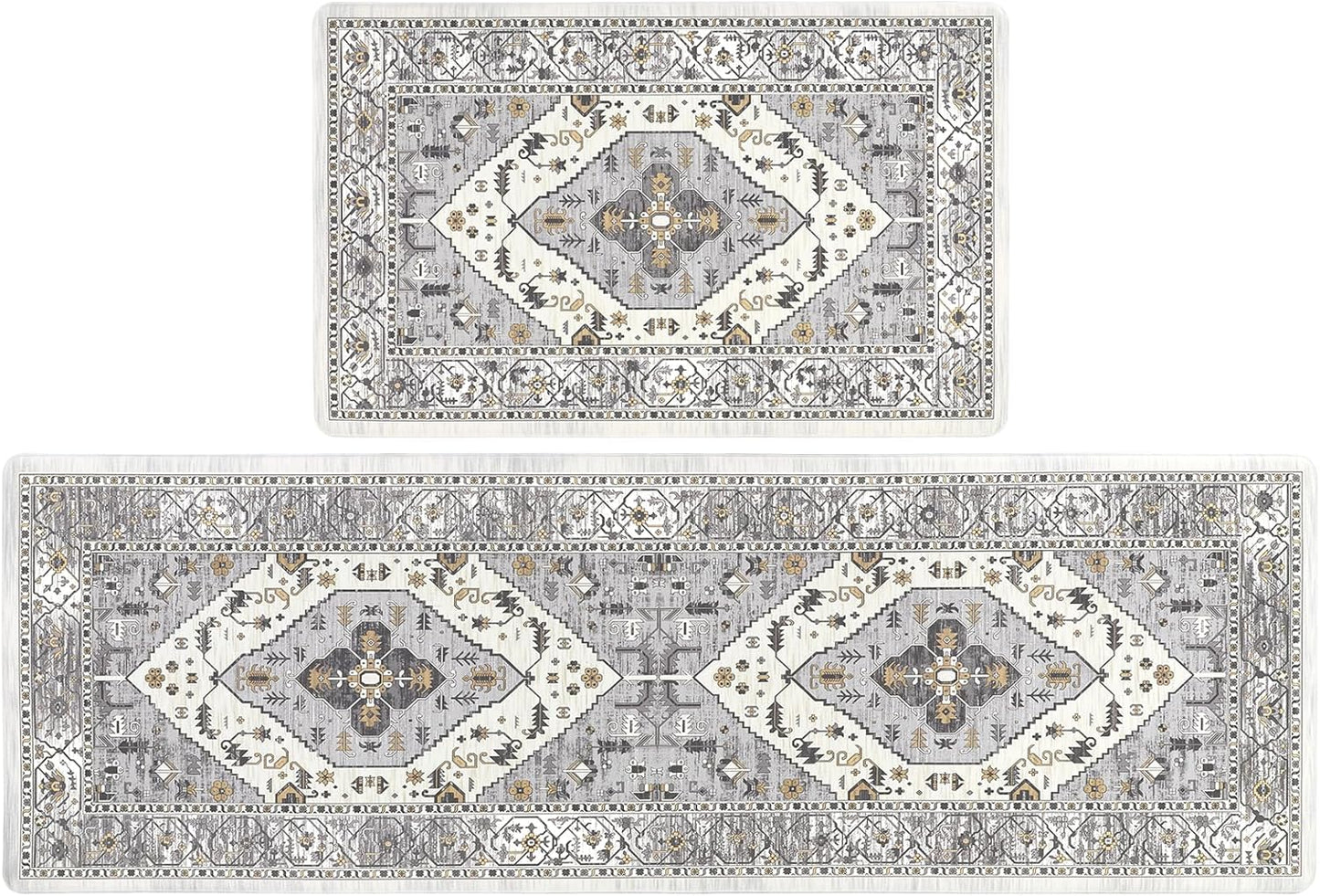Pauwer Anti Fatigue Kitchen Mats - Cushioned Non Slip Runner Set