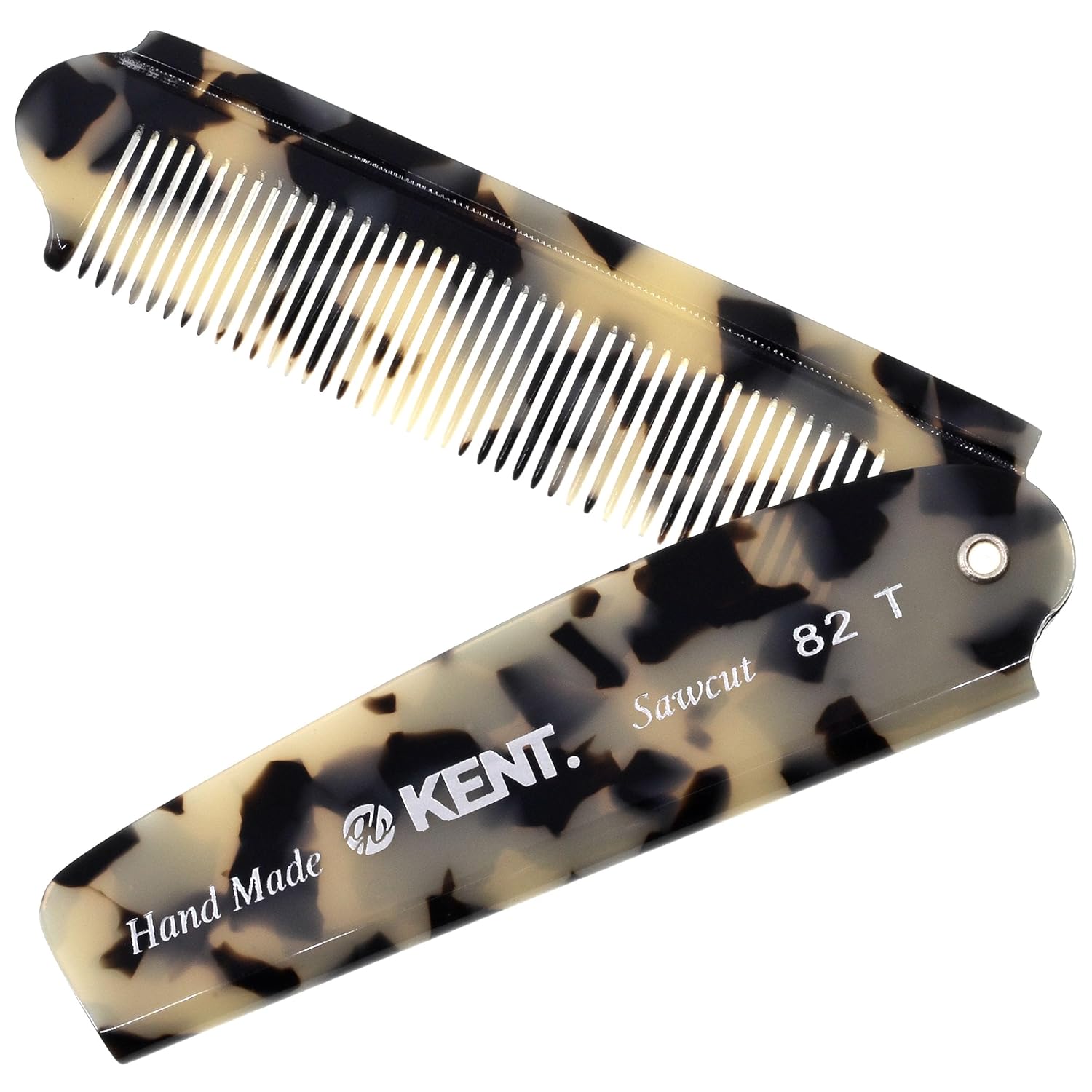 Kent 82T Handmade Folding Pocket Comb for Men - Perfect Grooming