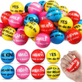 Motivational Stress Balls 48 Pack - Colorful Squeeze Set for Adults