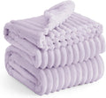 Bedsure GentleSoft Lavender Fog Fleece Blanket for Couch - Super Soft