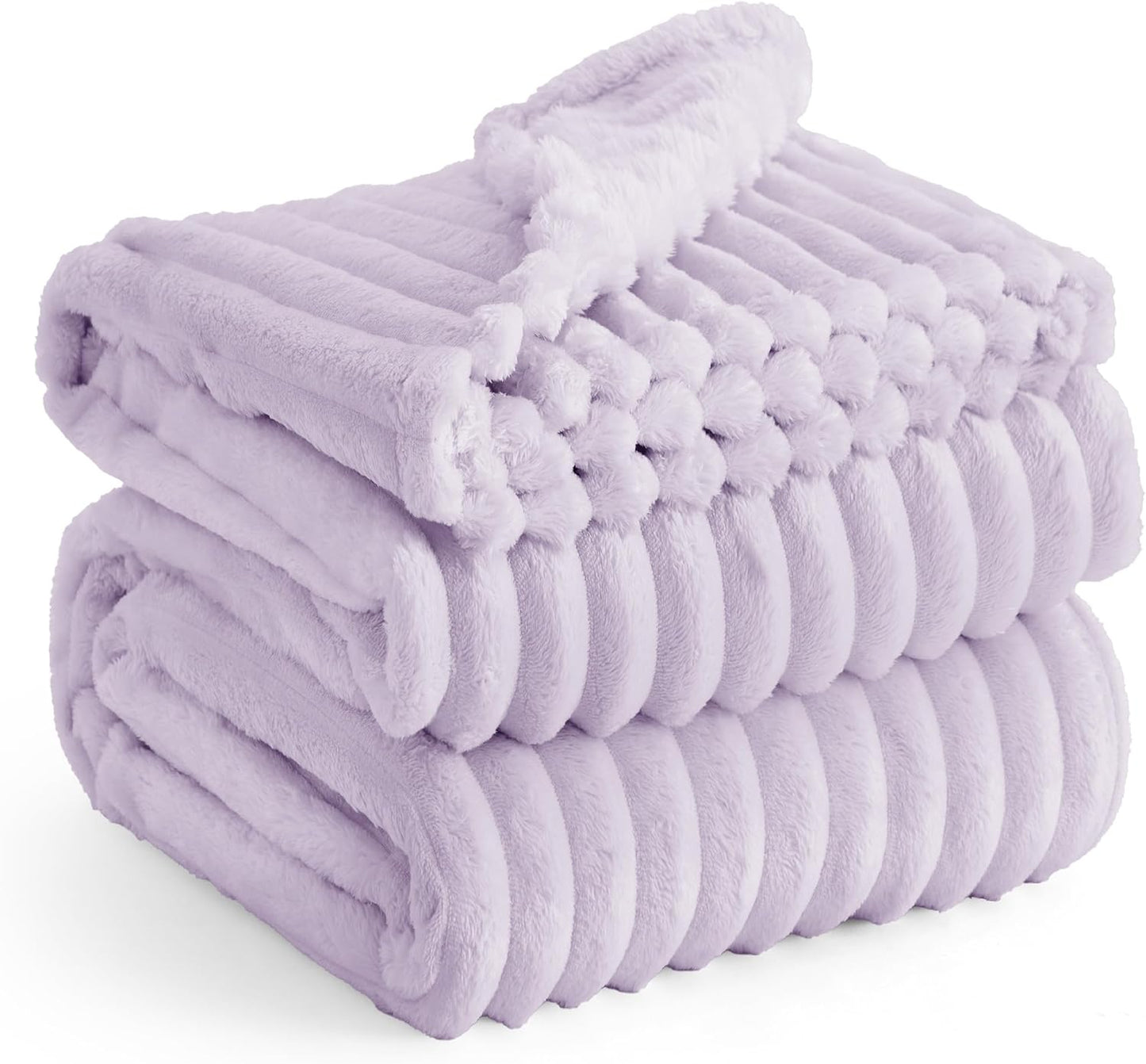 Bedsure GentleSoft Lavender Fog Fleece Blanket for Cozy Comfort