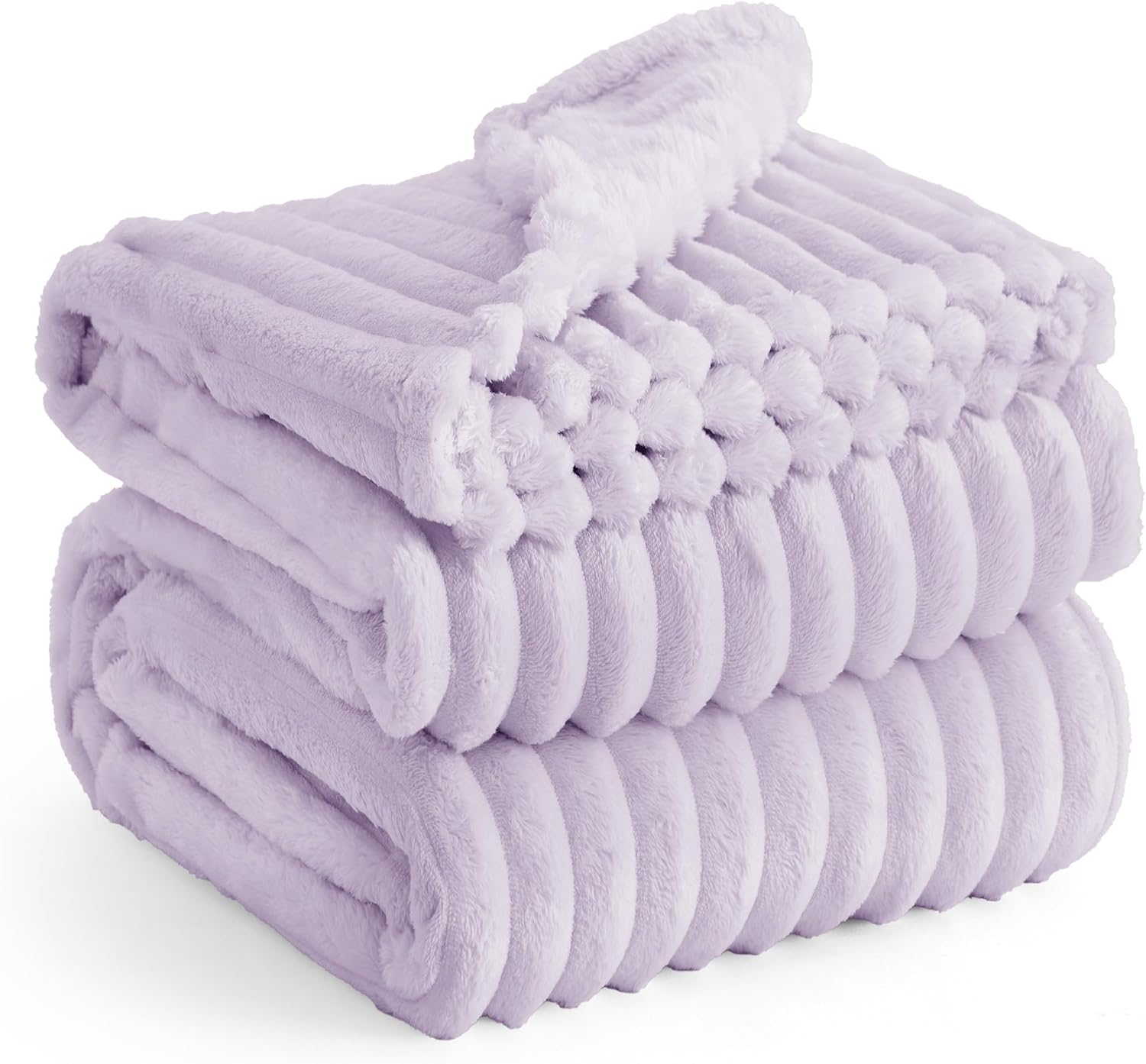 Bedsure GentleSoft Lavender Fog Fleece Blanket for Cozy Comfort