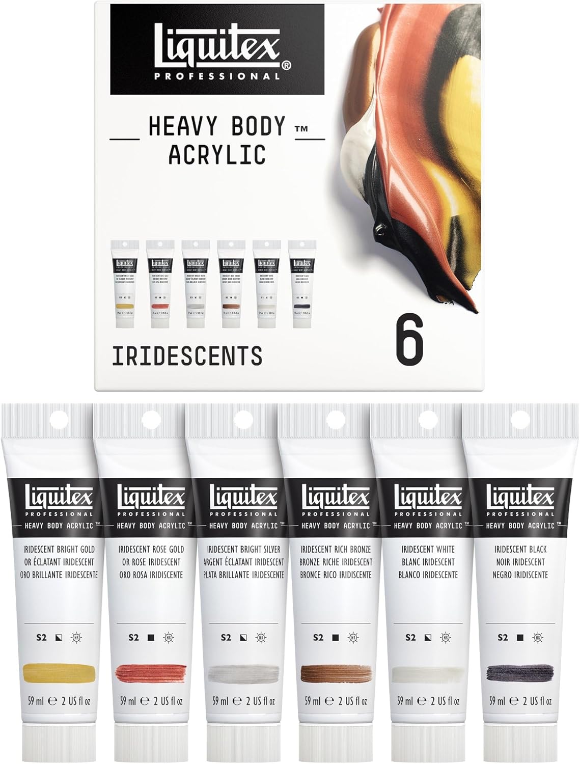 Liquitex Professional Heavy Body Acrylic Paint Iridescent Colors Set