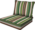 Honeycomb Deep Seat 24 x 24 Stripe Pine Green Cushion - Durable