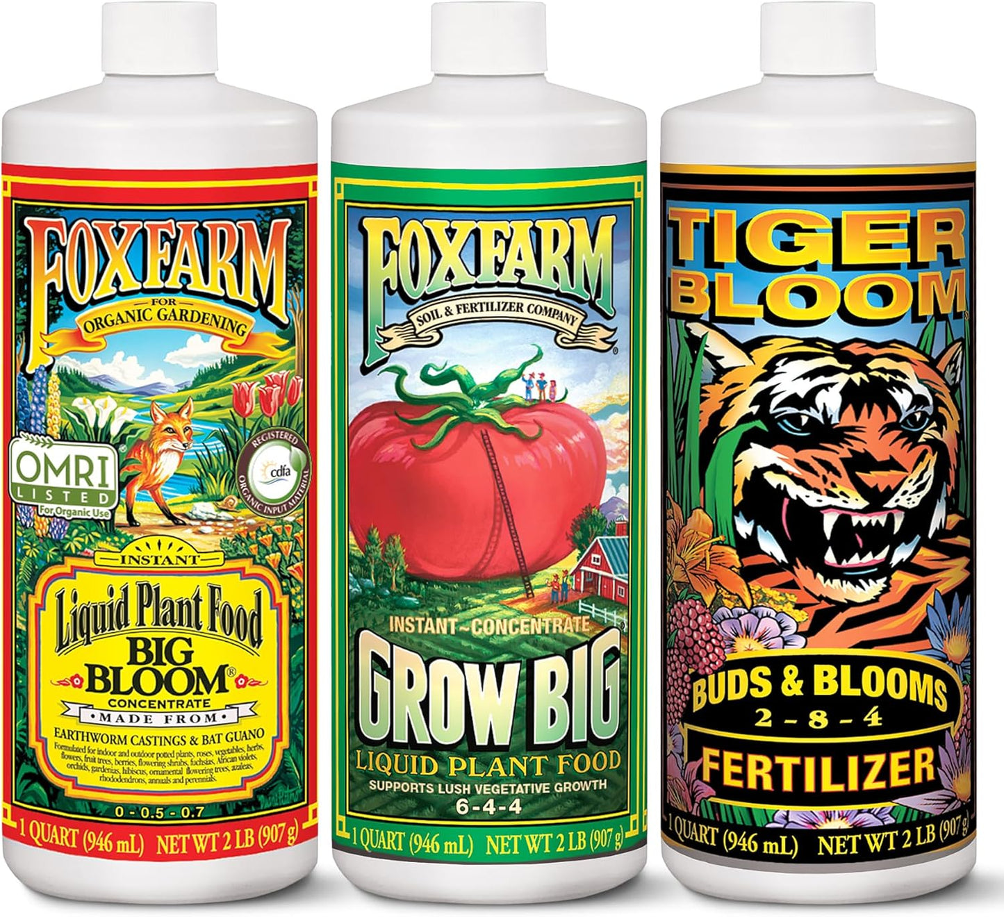 FoxFarm Fertilizer Soil Trio Liquid Nutrient for Thriving Plants