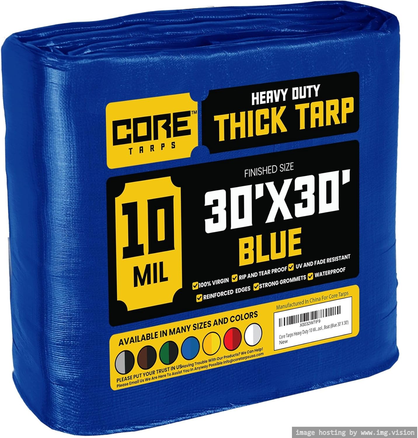 Heavy Duty 10 Mil Tarp Cover for All Weather Protection