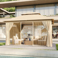 Aoxun 10 ft x 12 ft Outdoor Patio Gazebo - Wind Resistant Canopy
