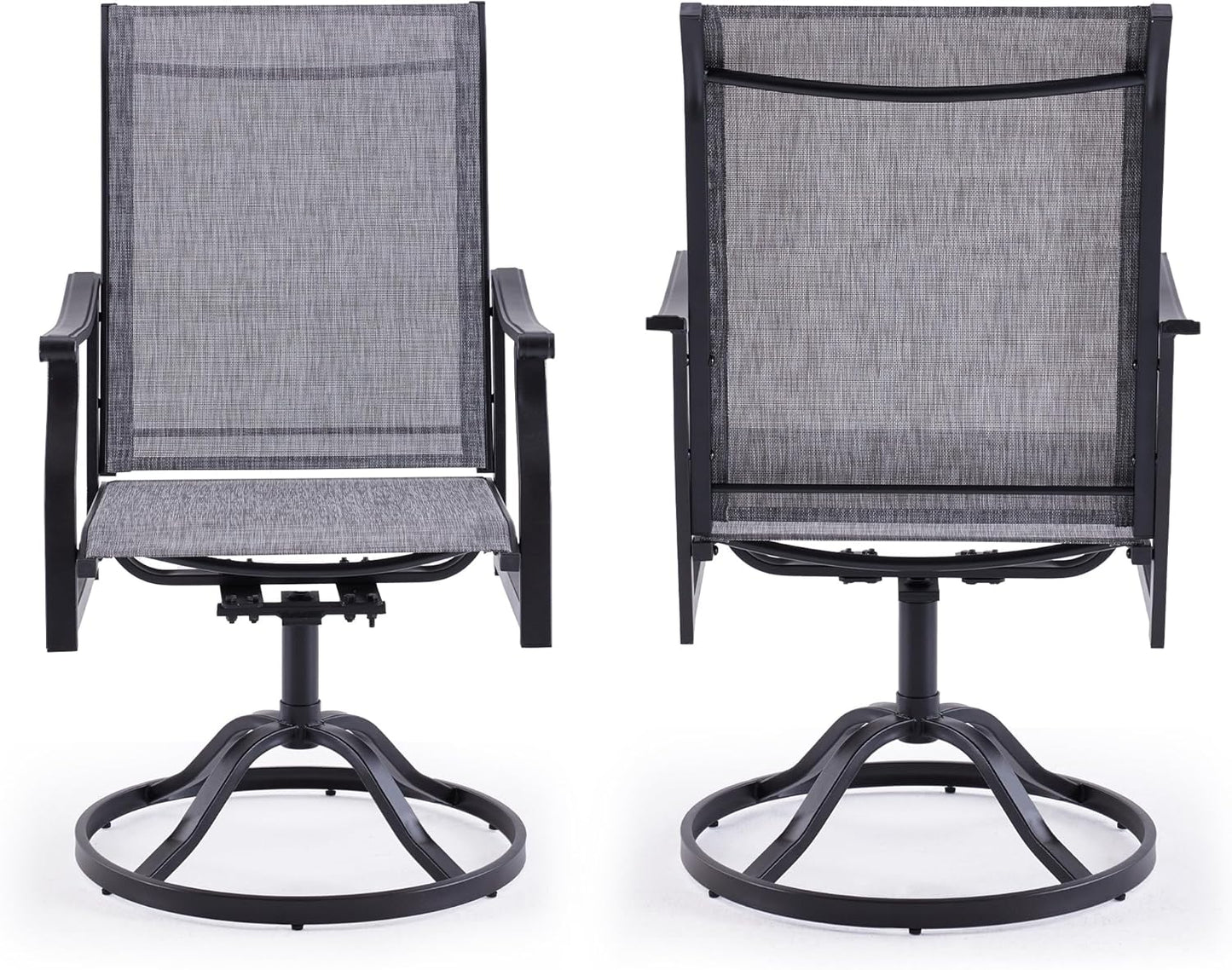 Patio Swivel Chairs Set of 2 for Outdoor Dining Comfort