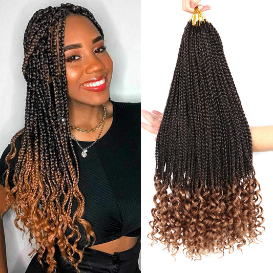 24 Inch Boho Goddess Box Braids Crochet Hair for Black Women