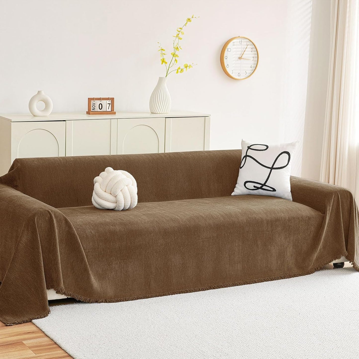Hyha Couch Cover for Dogs - Soft Chenille Sofa Slipcover