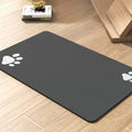 Pet Feeding Mat Darkgrey 17x34 in - Absorbent Quick-Dry Bowl Mat
