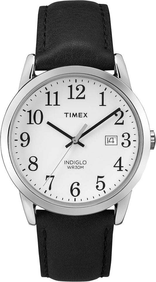 Timex Men's Easy Reader Watch with Adjustable Leather Strap