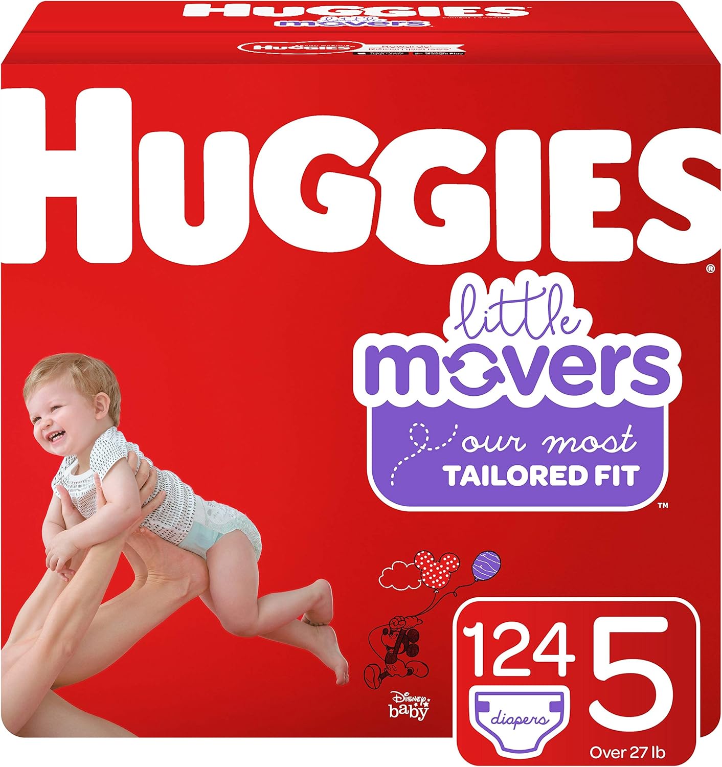 Huggies Overnites Size 5 - 124 Diapers. Overnight Protection