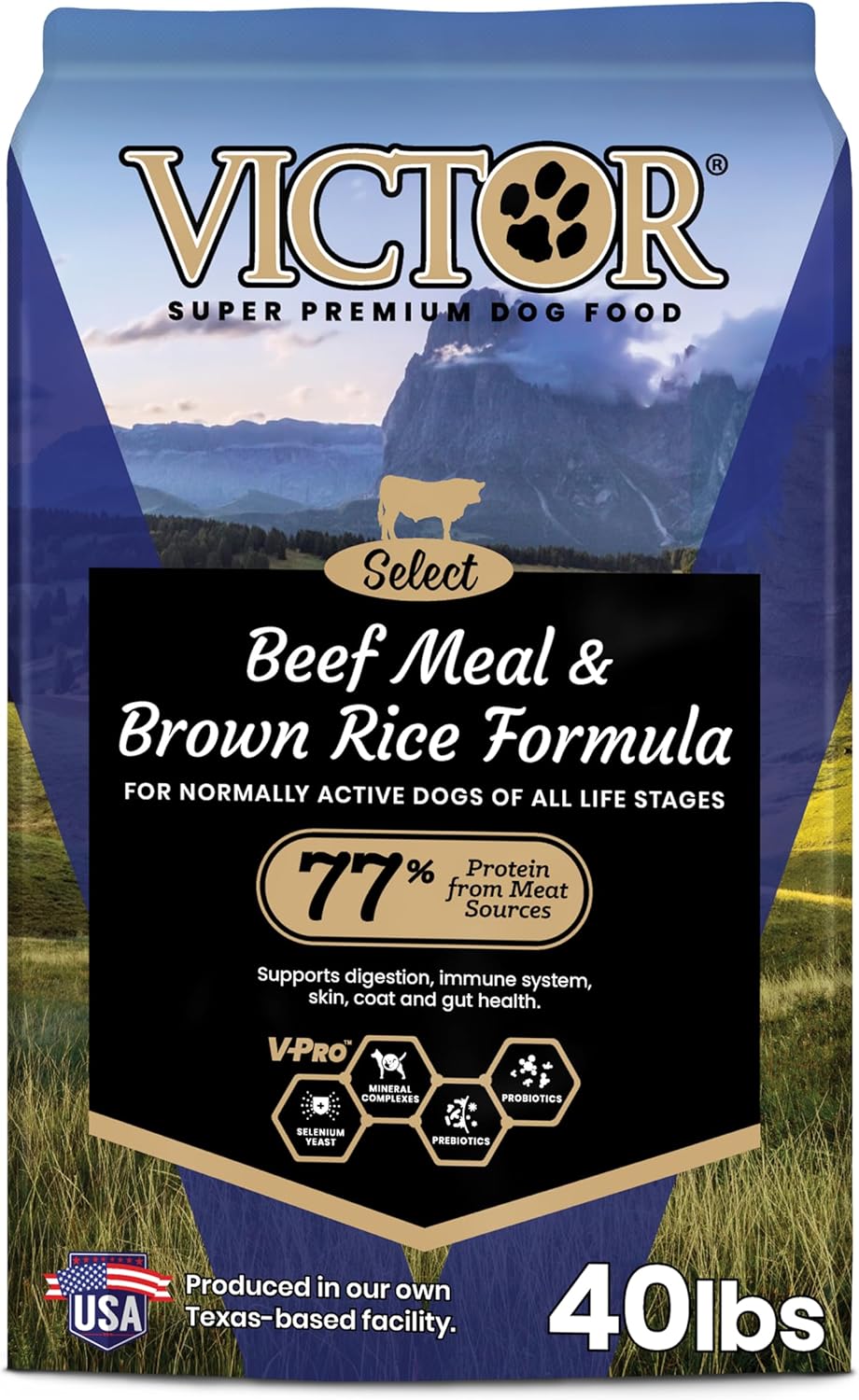 VICTOR Super Premium Dog Food with Beef Meal & Brown Rice