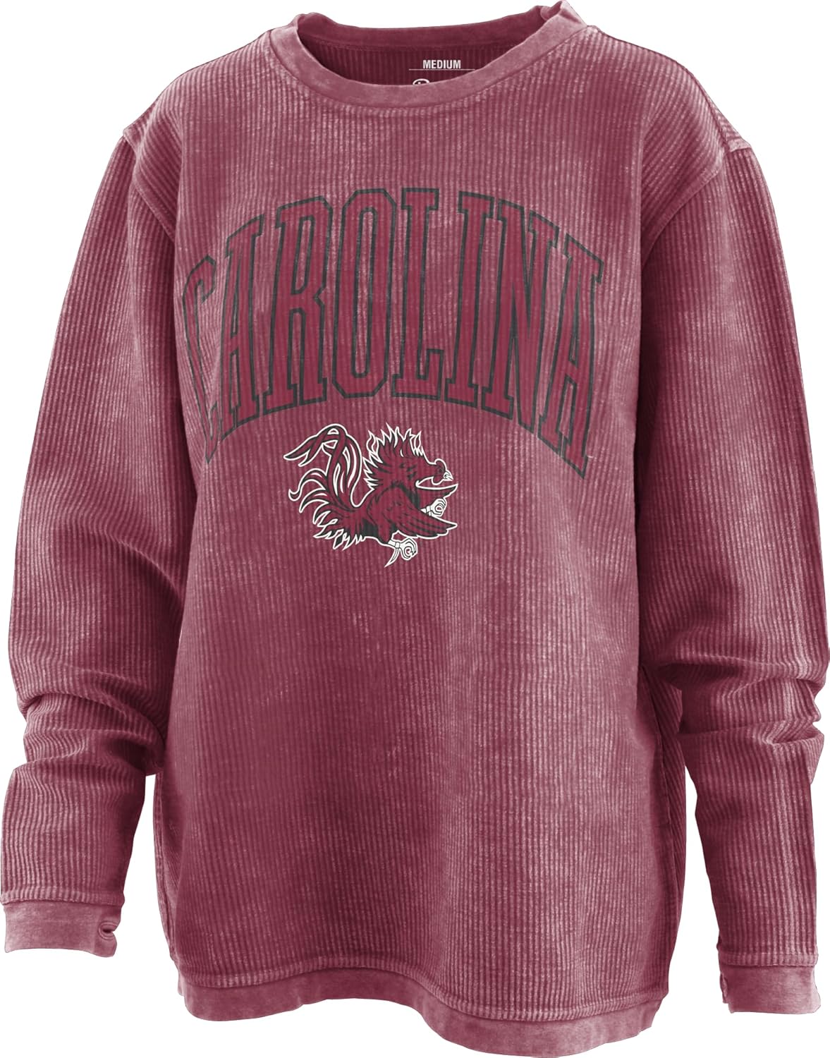 Women's Long Sleeve Oversized Corded Top - Comfy Crew Neck Sweatshirt