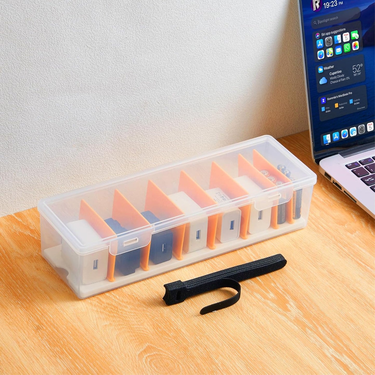 Ultimate Cable Organizer Box with 16 Ties - Tidy Cords Instantly