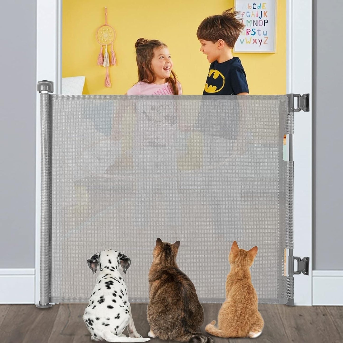 Retractable Baby Gate for Stairs, Extra Wide Safety Gate