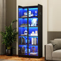 Display Cabinet with Adjustable Shelves 65in Bookcase - LED Sensor