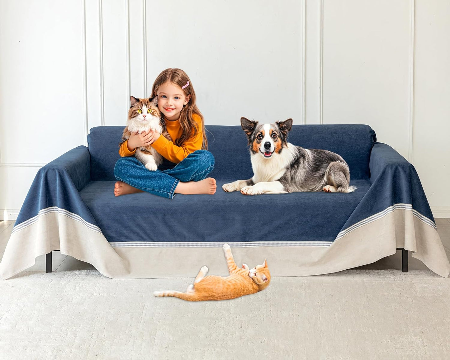 Cat Scratch Furniture Protector - Anti-Slip, Waterproof Cover
