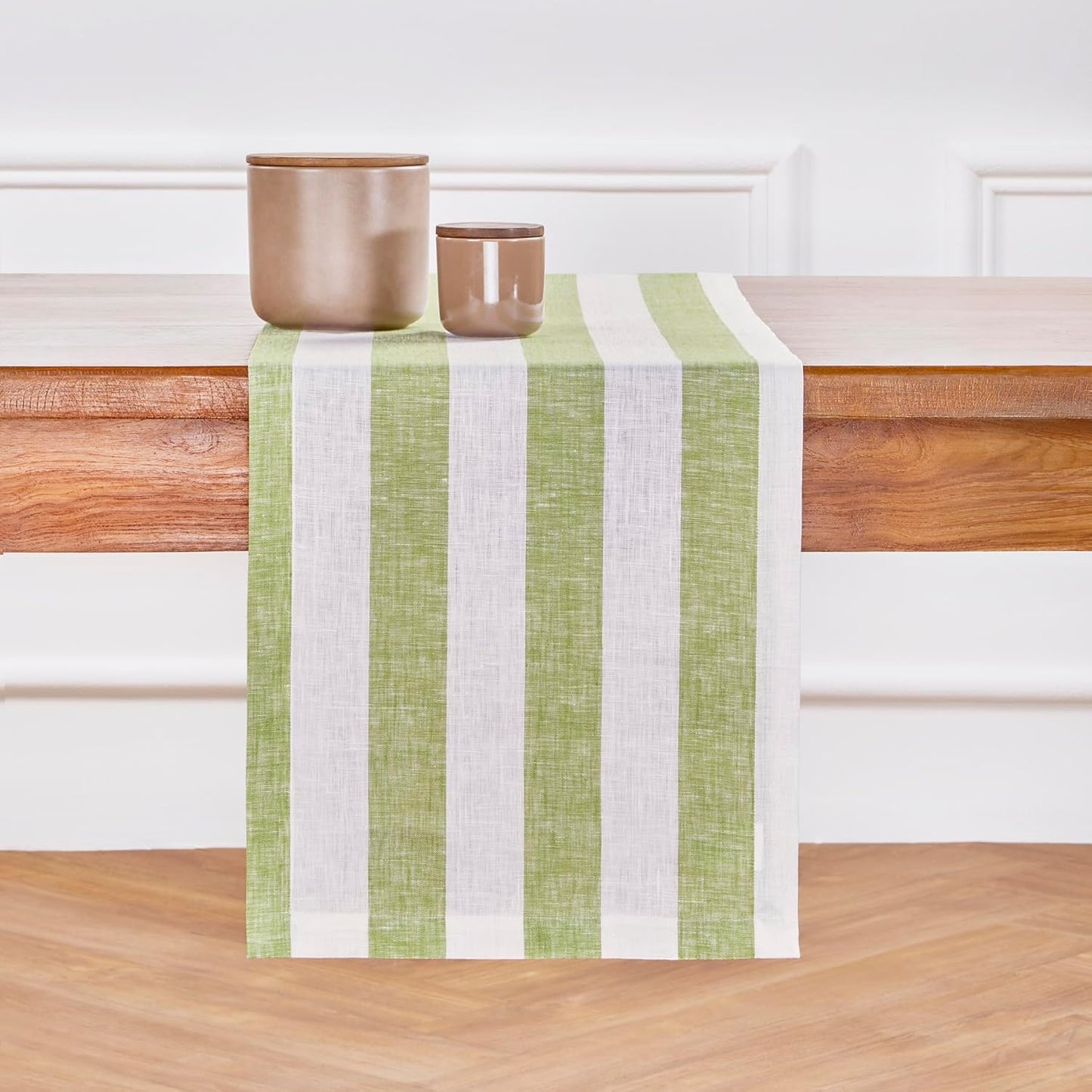Solino Home Linen Striped Table Runner for Stylish Decor