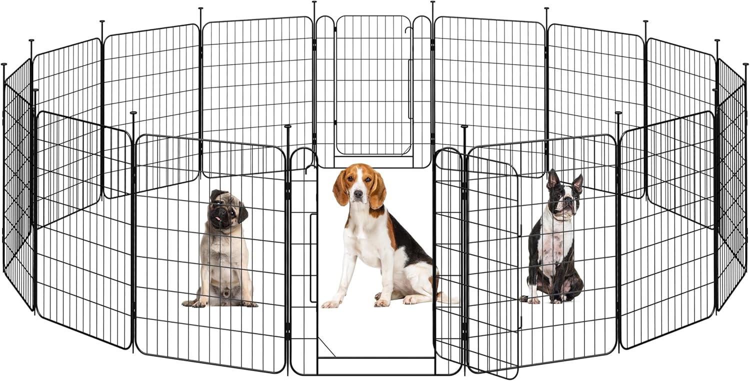 Yaheetech Dog Playpen for Small Dogs and Puppies, 32 in 16 Panels