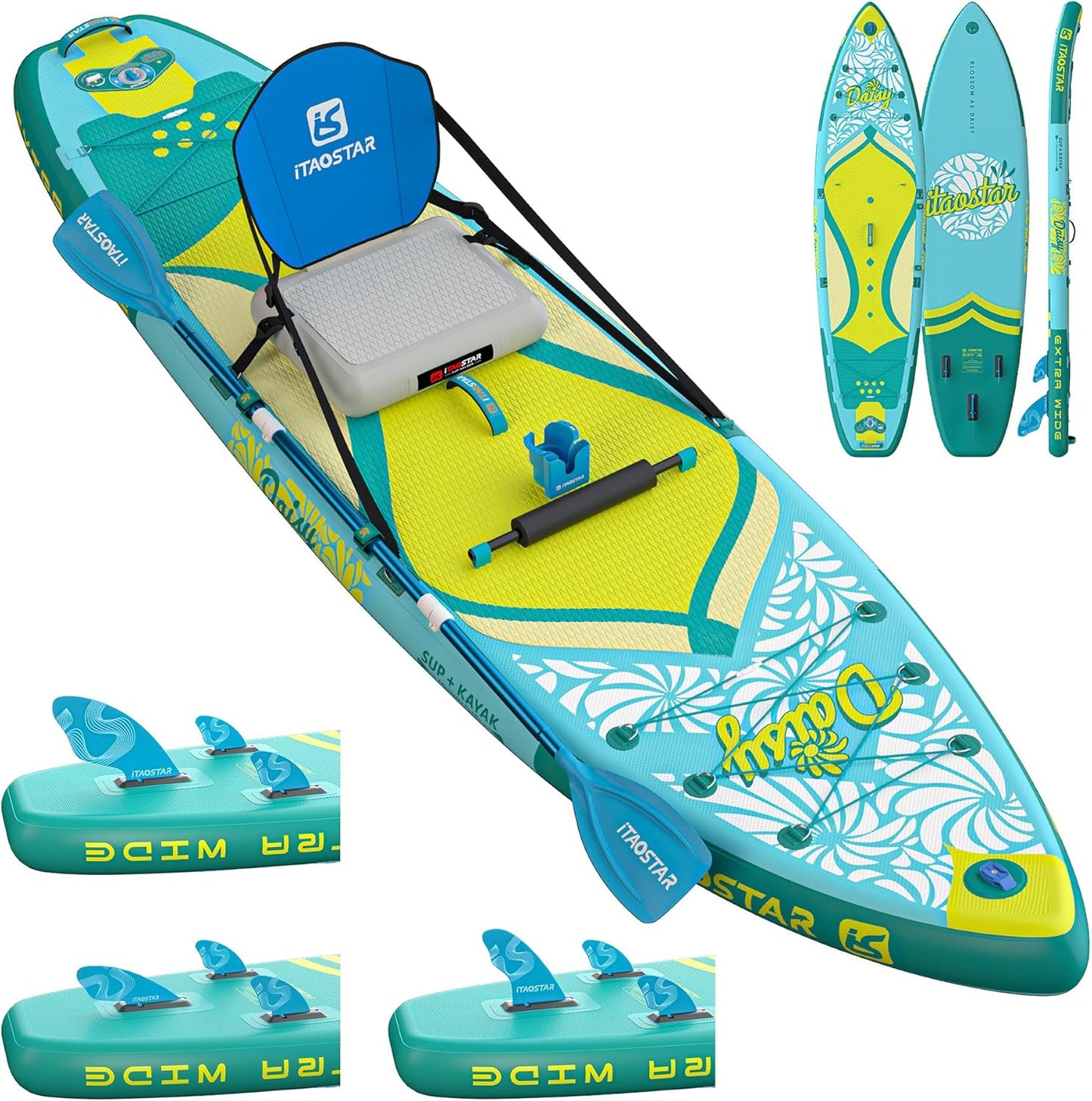 Daisy 11ft 6in Extra Wide Paddle Board with Seat for All Skills