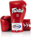 Fairtex BGL6 Handmade Leather Gloves - Locked-Thumb Lace-Up Comfort