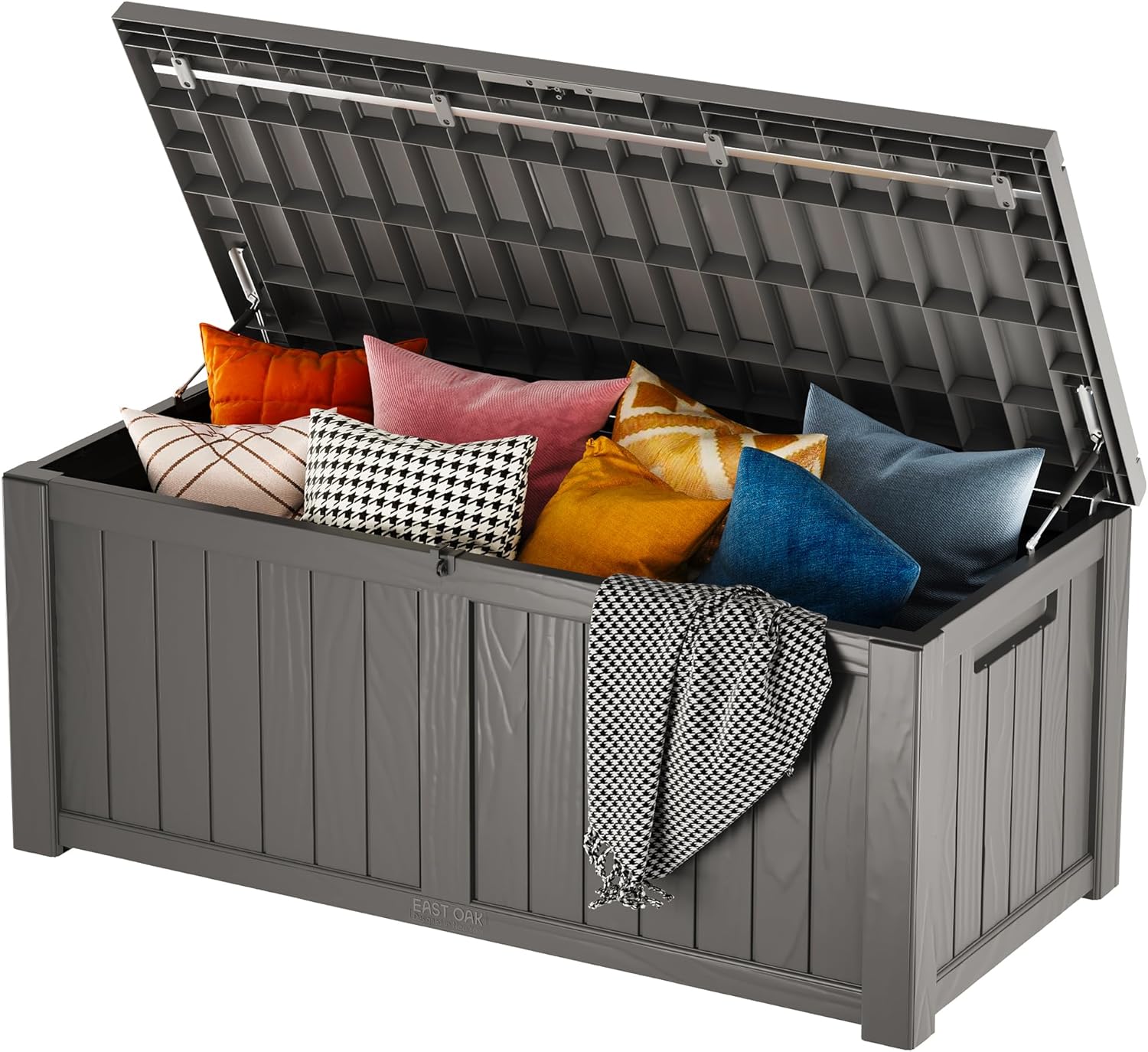 EAST OAK Outdoor Storage Box - 120 Gallon Waterproof Deck Box