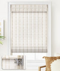Bamboo Roman Shades 20in x 64in Whitewash - No Drill Cordless
