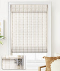 Cordless Bamboo Roman Shades 27in x 64in - No Tools No Drill Install