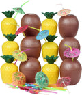 NINU 12 Pack Coconut Pineapple Cups: Fun Luau Party Decor