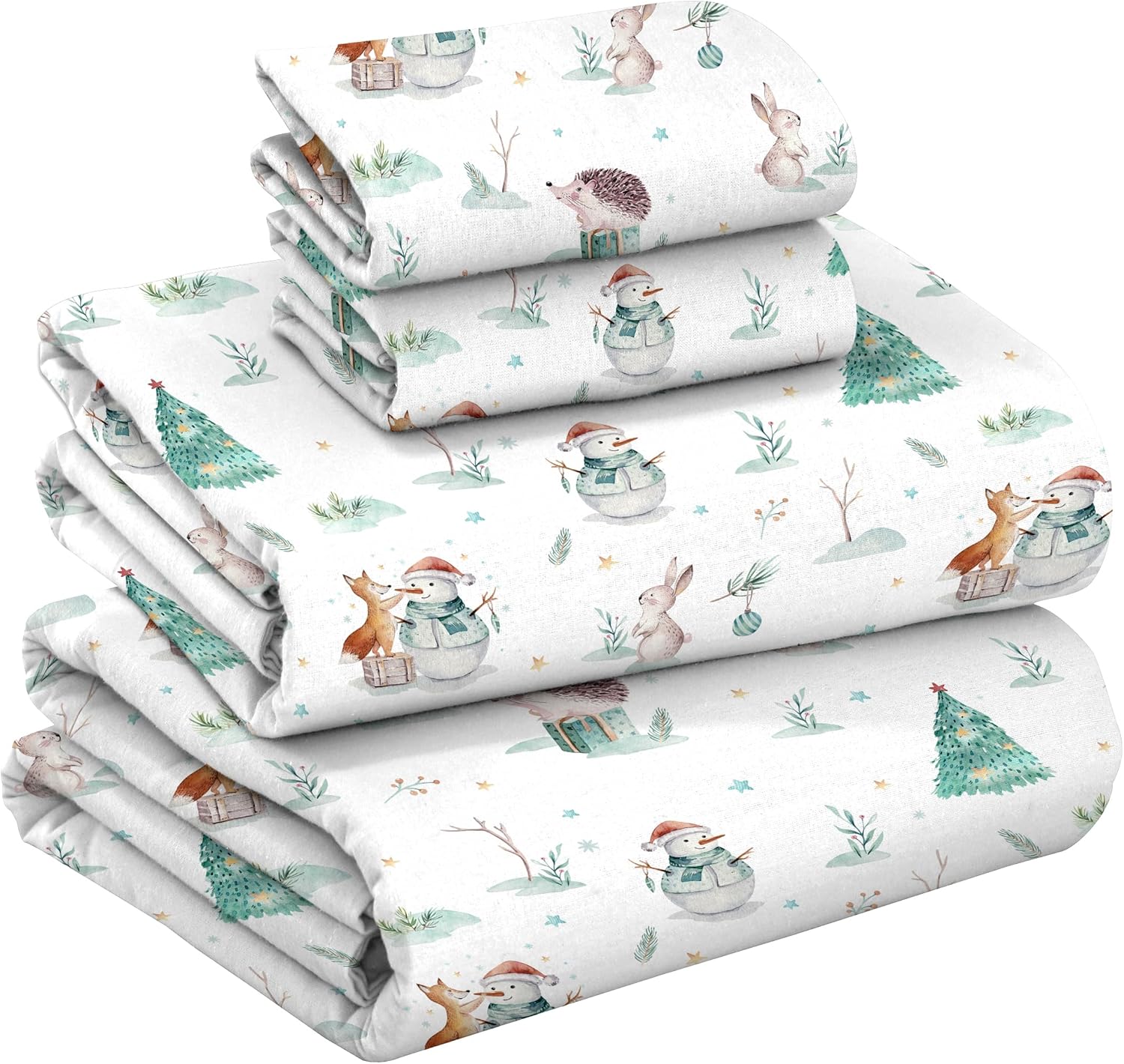 RUVANTI Flannel Sheets Full Size - Cozy Organic Cotton Set